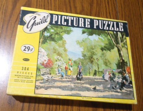 Vintage guild picture puzzle - vintage,
